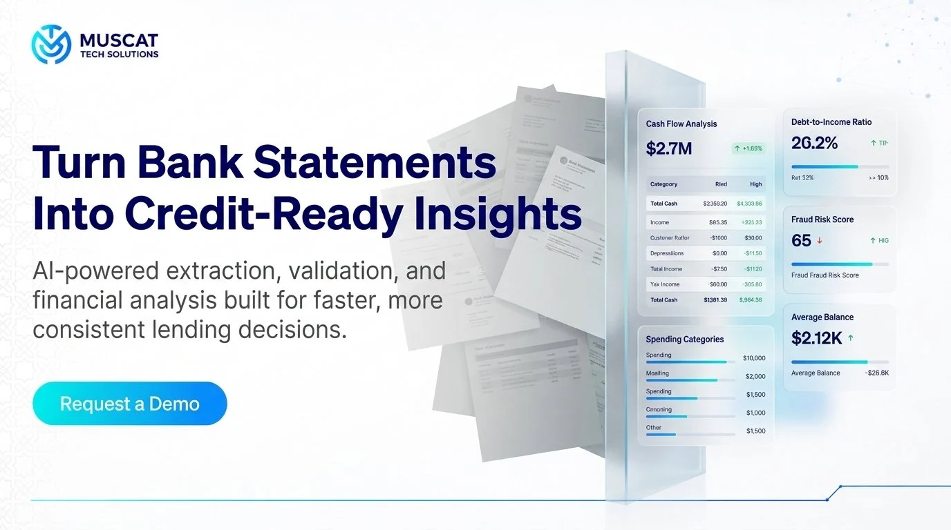 Presentation cover slide: Turn Bank Statements Into Credit-Ready Insights